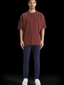 Sale Scotch & Soda 3 crosses loose fit chest pocket t-shirt Wine
