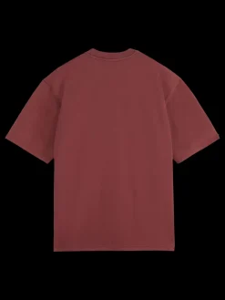 Sale Scotch & Soda 3 crosses loose fit chest pocket t-shirt Wine