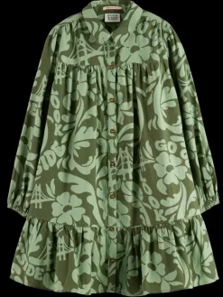 Outlet Scotch & Soda ALLOVER PRINTED LIGHTWEIGHT FLANNEL SHIRT DRESS