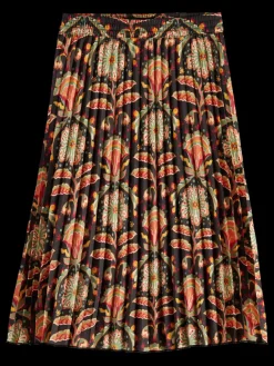 Best Scotch & Soda ALLOVER PRINTED PLEATED MIDI SKIRT SanFranFlower