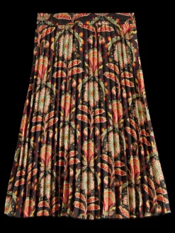 Best Scotch & Soda ALLOVER PRINTED PLEATED MIDI SKIRT SanFranFlower