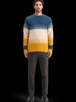 New Scotch & Soda ALPACA WOOL-BLEND SWEATER YellowBlueGradient