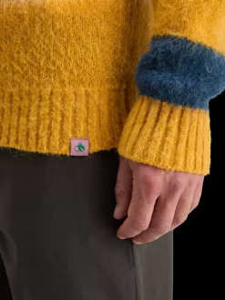 New Scotch & Soda ALPACA WOOL-BLEND SWEATER YellowBlueGradient