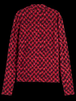 Fashion Scotch & Soda AOP LONG SLEEVE T-SHIRT
