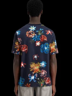 Outlet Scotch & Soda Aop t-shirt NightFlowerAOP
