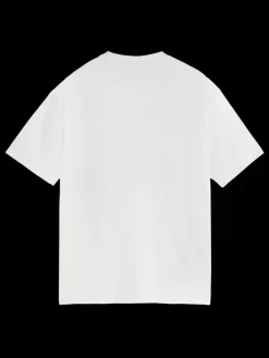 Outlet Scotch & Soda Artwork pocket t-shirt White