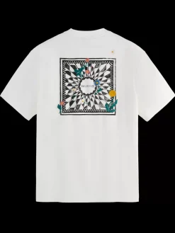Clearance Scotch & Soda Artwork relaxed fit t-shirt Swan