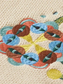 Discount Scotch & Soda BACK EMBROIDERY SWEATER Parchment