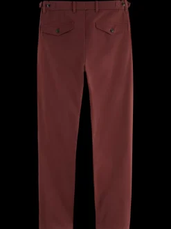 Discount Scotch & Soda BLAKE - PLEATED SATINE CHINO RichMahogany
