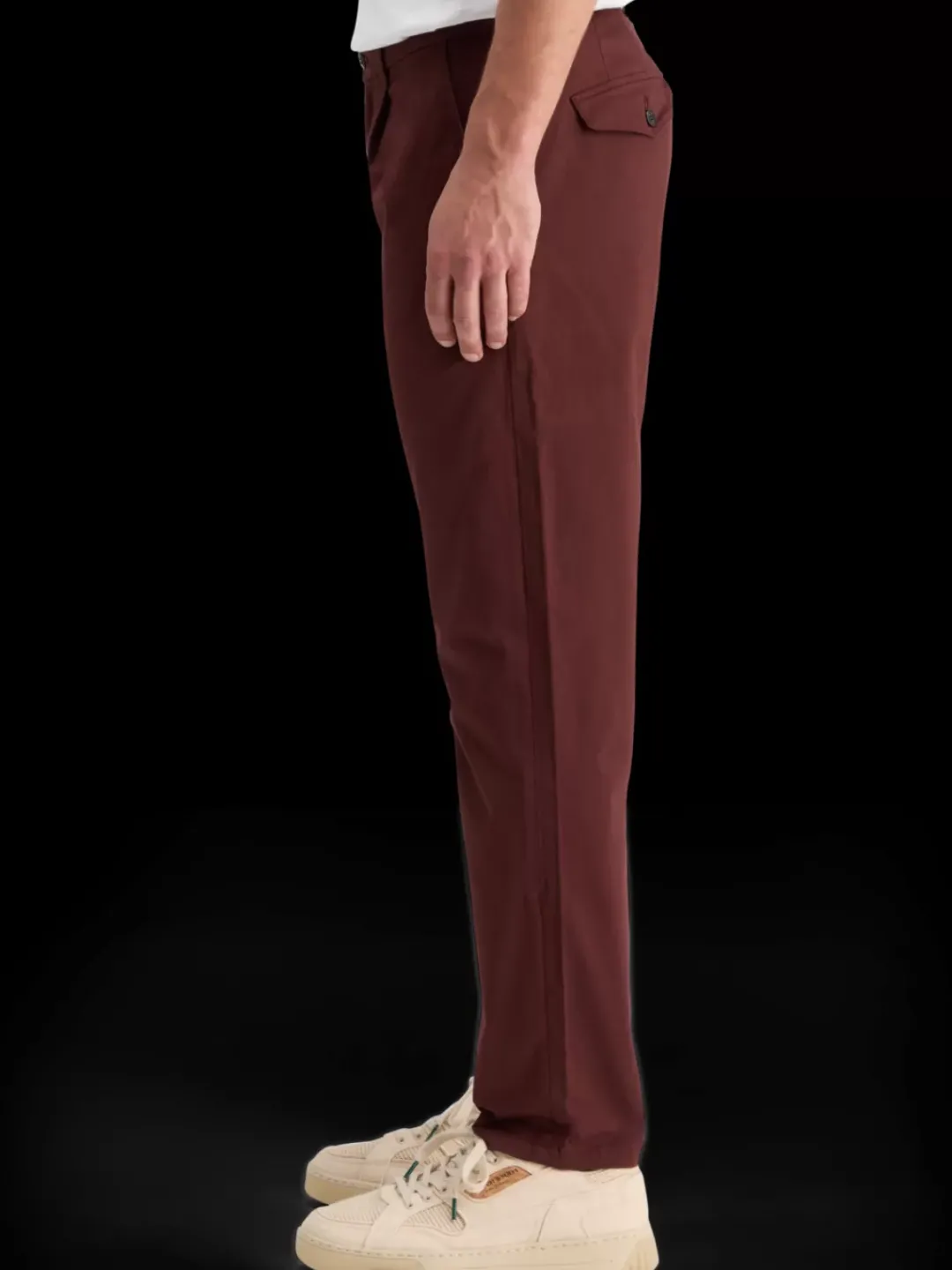 Discount Scotch & Soda BLAKE - PLEATED SATINE CHINO RichMahogany