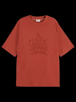 Fashion Scotch & Soda BURN OUT ARTWORK RELAXED FIT T-SHIRT