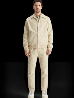 New Scotch & Soda Check-patterned corduroy college jacket Parchment