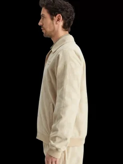 New Scotch & Soda Check-patterned corduroy college jacket Parchment