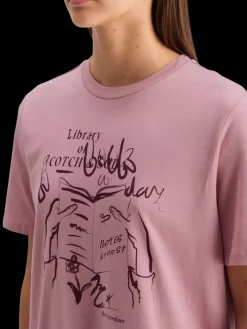 Outlet Scotch & Soda CHEST ARTWORK RELAXED FIT T-SHIRT