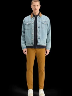 Fashion Scotch & Soda CORD COLLAR INDIGO TEDDY JACKET WashedIndigo