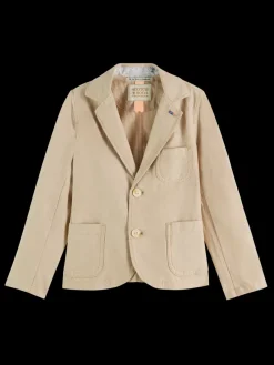 Fashion Scotch & Soda Cotton linen blazer Seastone