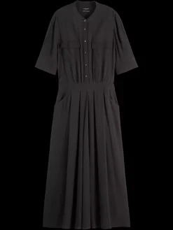 New Scotch & Soda CREPE MIDI DRESS WITH CHEST POCKETS