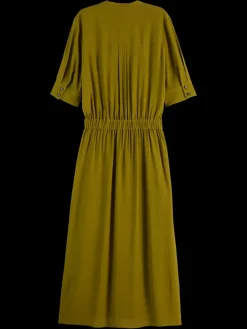 New Scotch & Soda CREPE MIDI DRESS WITH CHEST POCKETS