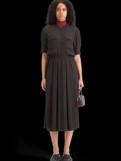 New Scotch & Soda CREPE MIDI DRESS WITH CHEST POCKETS