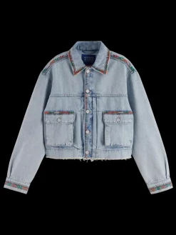 New Scotch & Soda CROPPED DENIM JACKET - SEA STAR SeaStar