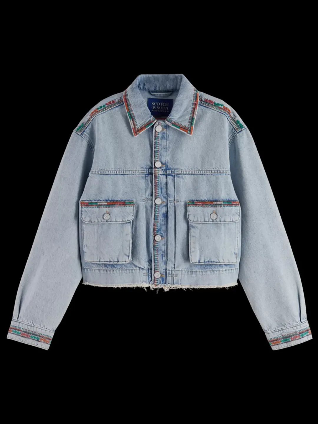 New Scotch & Soda CROPPED DENIM JACKET - SEA STAR SeaStar