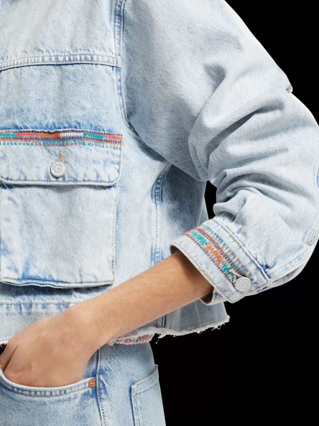New Scotch & Soda CROPPED DENIM JACKET - SEA STAR SeaStar