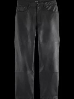 Best Scotch & Soda DEAN LEATHER 5-POCKET PANTS Black