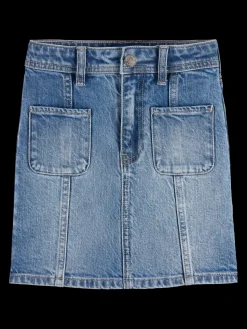 Outlet Scotch & Soda DENIM PATCH POCKET SKIRT - DREAM CATCHER dreamcatcher