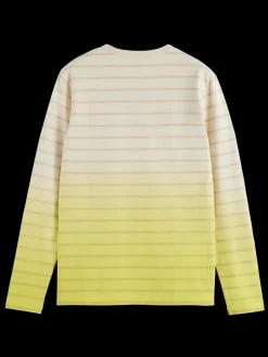Outlet Scotch & Soda Dip dye striped ls t-shirt Shell