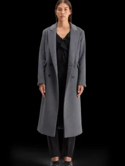 Outlet Scotch & Soda DOUBLE BREASTED TAILORED WOOL BLEND COAT CharcoalMelange