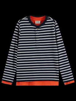 Fashion Scotch & Soda DOUBLE LAYERED LONG-SLEEVED T-SHIRT