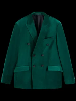 Sale Scotch & Soda DOUBLE-BREASTED VELVET PARTY BLAZER WingbackGreen