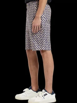 New Scotch & Soda Drift- printed lightweight cotton canvas short PolkaNavyBlue
