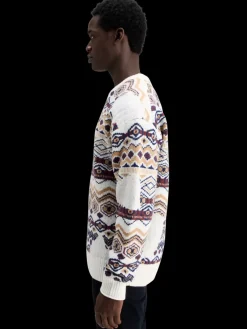 Sale Scotch & Soda Dropped shoulder jacquard all over FairisleDistortedAOP