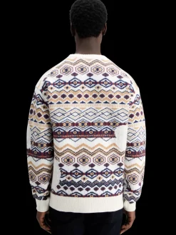 Sale Scotch & Soda Dropped shoulder jacquard all over FairisleDistortedAOP