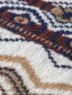 Sale Scotch & Soda Dropped shoulder jacquard all over FairisleDistortedAOP