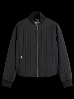 Discount Scotch & Soda ELEVATED REVERSIBLE BOMBER EveningBlack