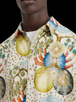 Online Scotch & Soda EMBASSY OF THE FREE MIND PRINTED SHIRT EmbassyTreeAOP