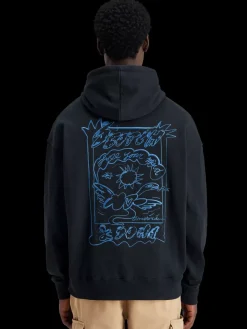 Sale Scotch & Soda Embroidered artwork hoodie Night