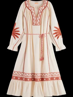 New Scotch & Soda EMBROIDERED MAXI DRESS SoftIce
