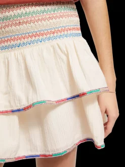 Online Scotch & Soda EMBROIDERED MINI SKIRT SoftIce