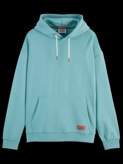 Clearance Scotch & Soda EMBROIDERY ARTWORK HOODIE PacificBlue