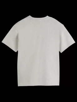 Sale Scotch & Soda Essential - the free spirit peace bird t-shirt OatmealMelange