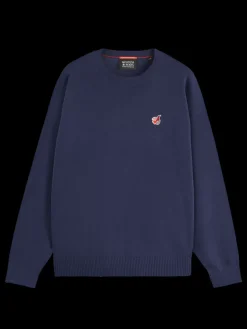 Outlet Scotch & Soda Essential - THE FREE SPIRIT PEACE BIRD CREW NECK Navy