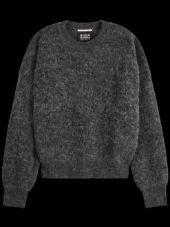 Online Scotch & Soda Essential FUZZY CREW NECK PULLOVER