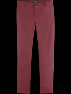Fashion Scotch & Soda Essential mott- stretch cotton chino Wine
