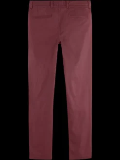 Fashion Scotch & Soda Essential mott- stretch cotton chino Wine