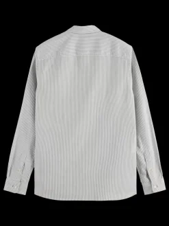 Hot Scotch & Soda Essential oxford striped shirt GreenStripe