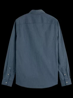 Discount Scotch & Soda Essential poplin striped shirt NightStripe