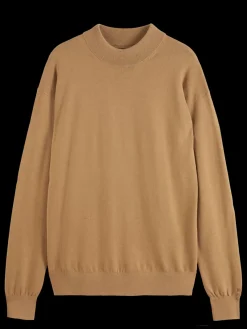 Outlet Scotch & Soda Essential Relaxed fit wool blend mock neck sweater